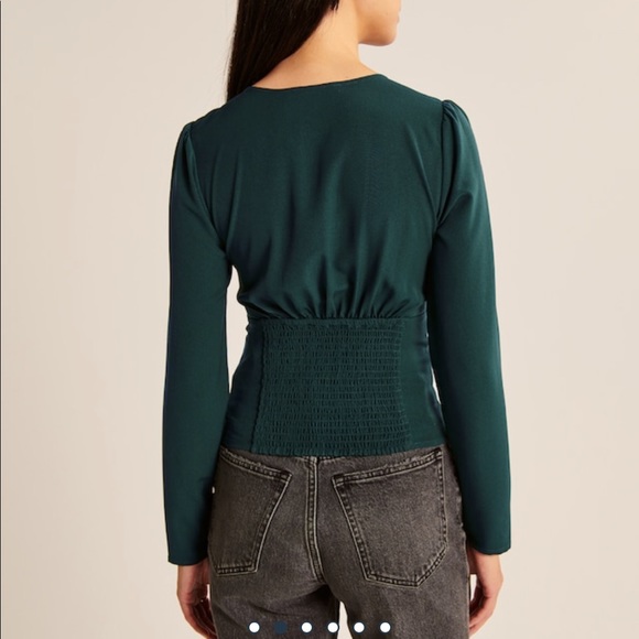 Abercrombie & Fitch Emerald Green Blouse - Picture 3 of 4